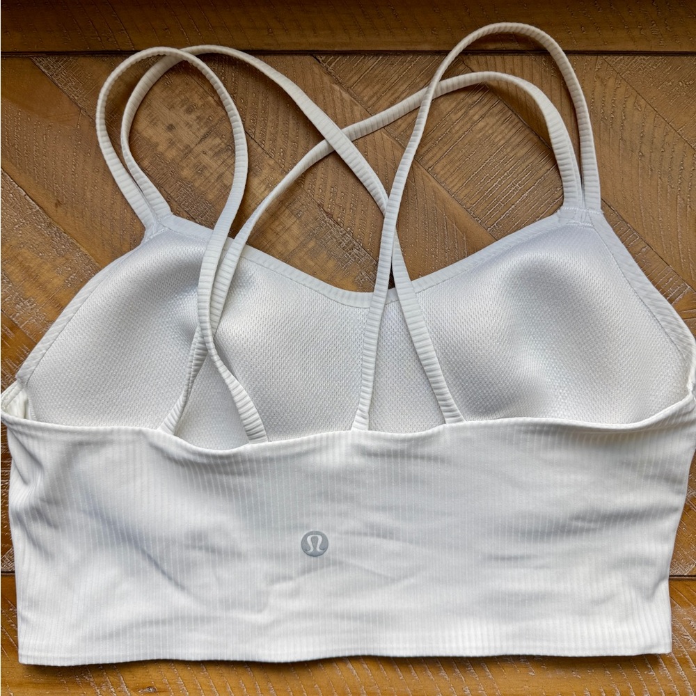 lululemon athletica white Strappy Sports Bra- size 8